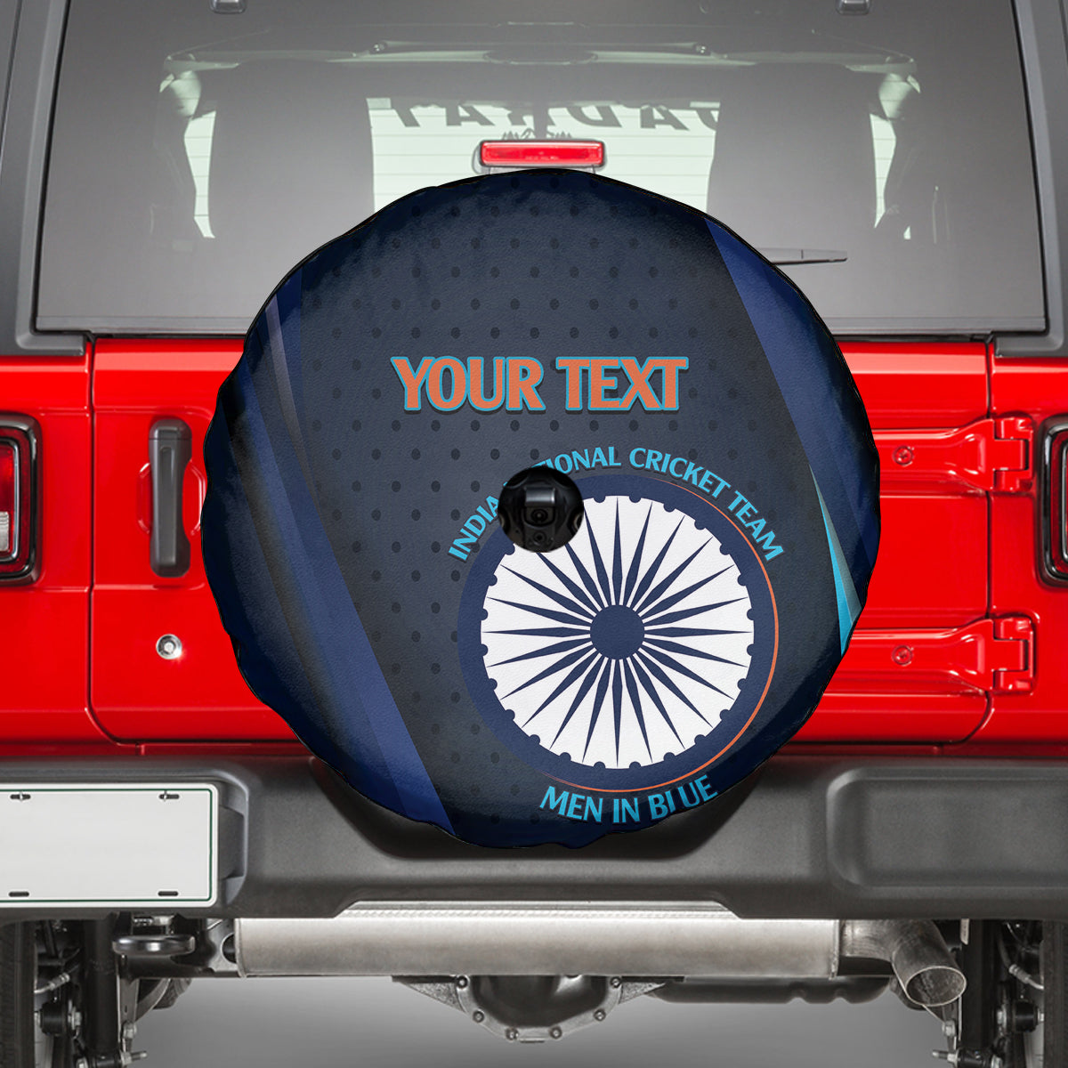 Custom India Cricket Spare Tire Cover 2024 World Cup Go Men in Blue - Wonder Print Shop