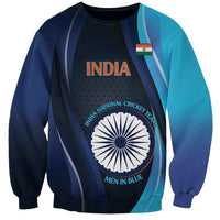 Custom India Cricket Sweatshirt 2024 World Cup Go Men in Blue - Wonder Print Shop