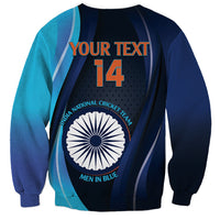 Custom India Cricket Sweatshirt 2024 World Cup Go Men in Blue - Wonder Print Shop