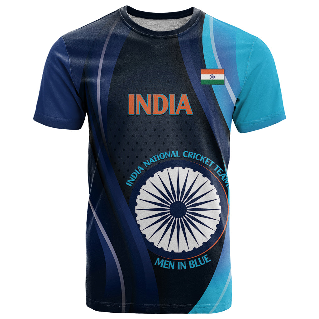 Custom India Cricket T Shirt 2024 World Cup Go Men in Blue