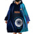 Custom India Cricket Wearable Blanket Hoodie 2024 World Cup Go Men in Blue - Wonder Print Shop