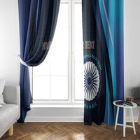 Custom India Cricket Window Curtain 2024 World Cup Go Men in Blue - Wonder Print Shop