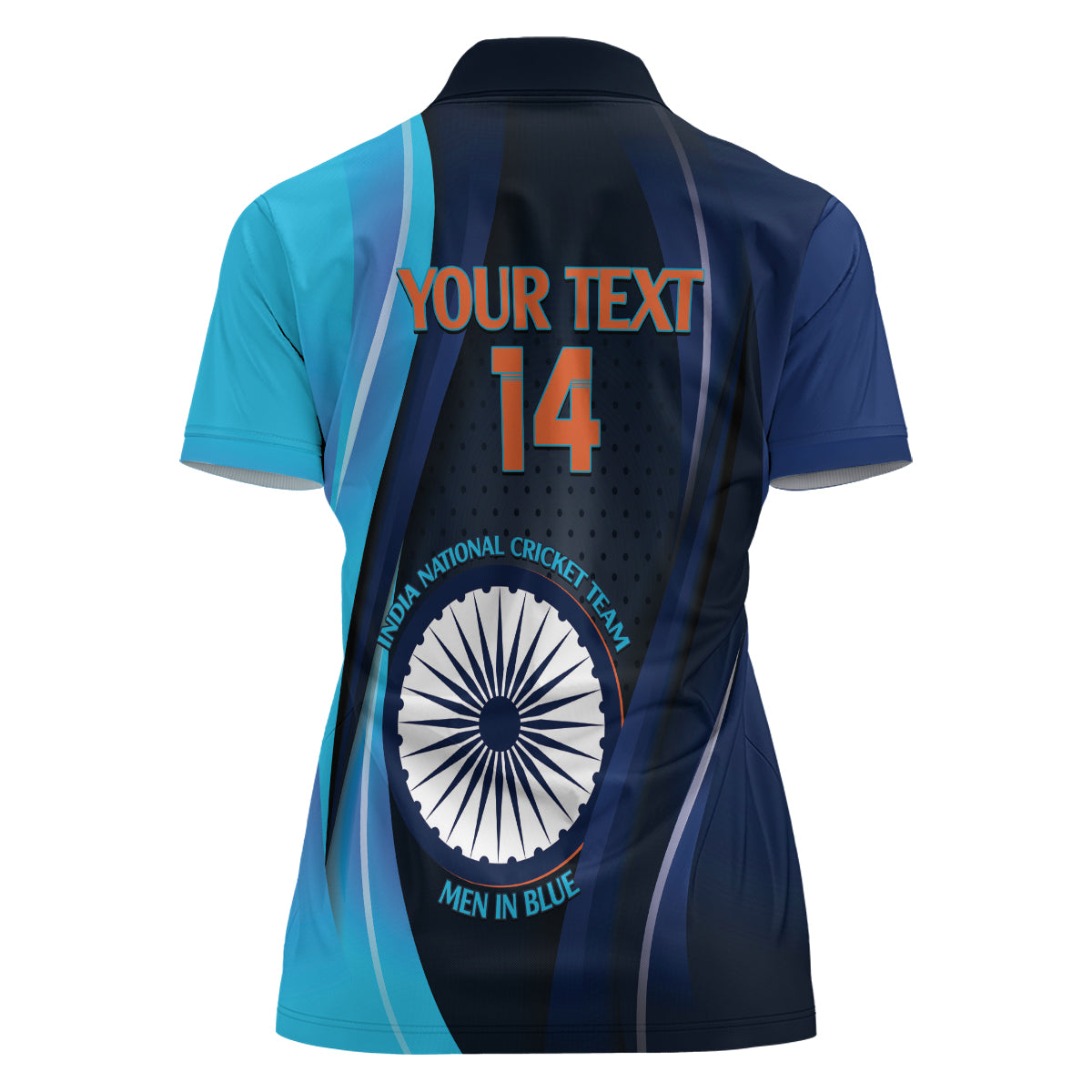 Custom India Cricket Women Polo Shirt 2024 World Cup Go Men in Blue - Wonder Print Shop