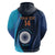 Custom India Cricket Zip Hoodie 2024 World Cup Go Men in Blue - Wonder Print Shop