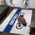 Custom Finland Football Area Rug Suomi Come On Huuhkajat