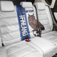 Custom Finland Football Back Car Seat Cover Suomi Come On Huuhkajat