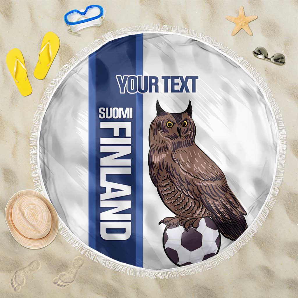 Custom Finland Football Beach Blanket Suomi Come On Huuhkajat