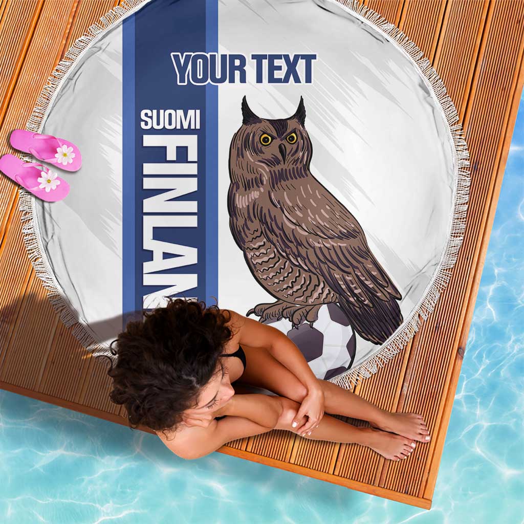Custom Finland Football Beach Blanket Suomi Come On Huuhkajat