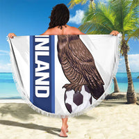 Custom Finland Football Beach Blanket Suomi Come On Huuhkajat