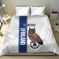 Custom Finland Football Bedding Set Suomi Come On Huuhkajat