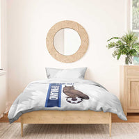 Custom Finland Football Bedding Set Suomi Come On Huuhkajat