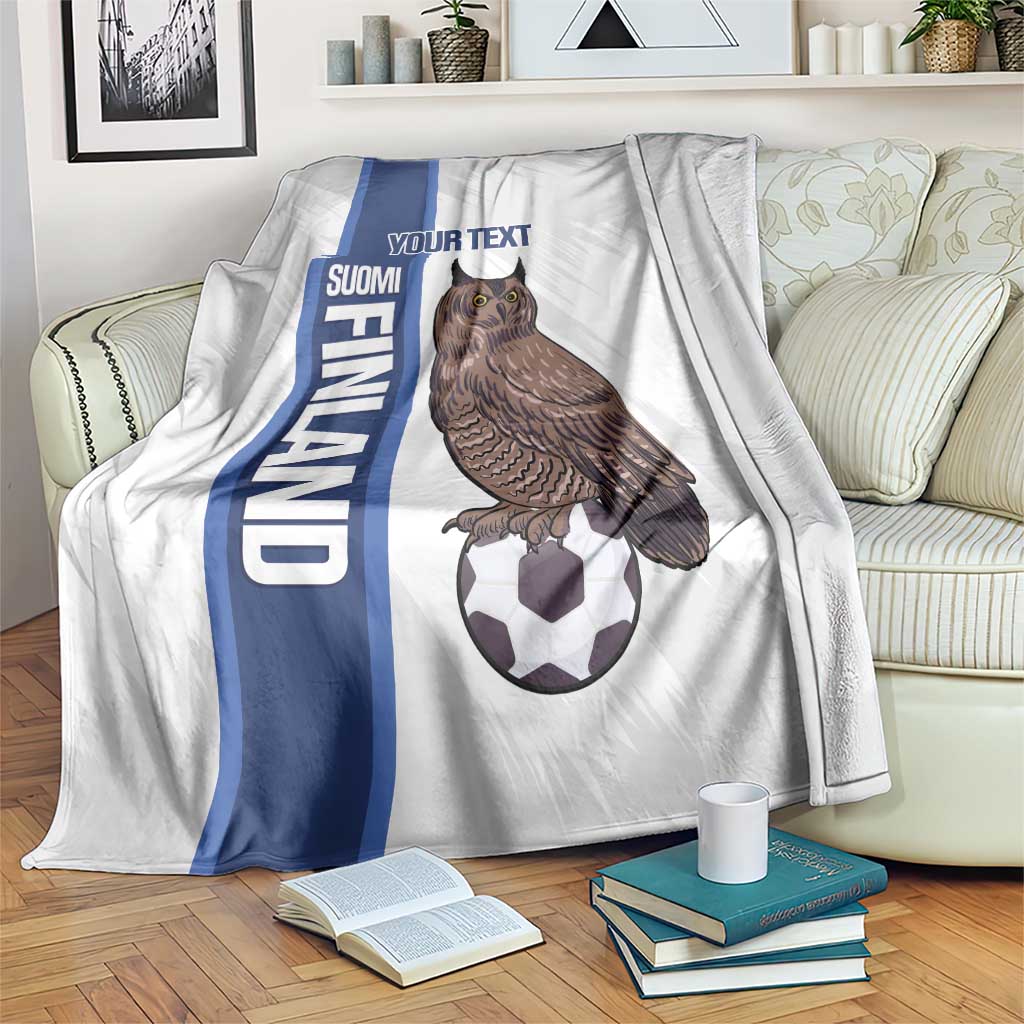 Custom Finland Football Blanket Suomi Come On Huuhkajat