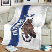 Custom Finland Football Blanket Suomi Come On Huuhkajat