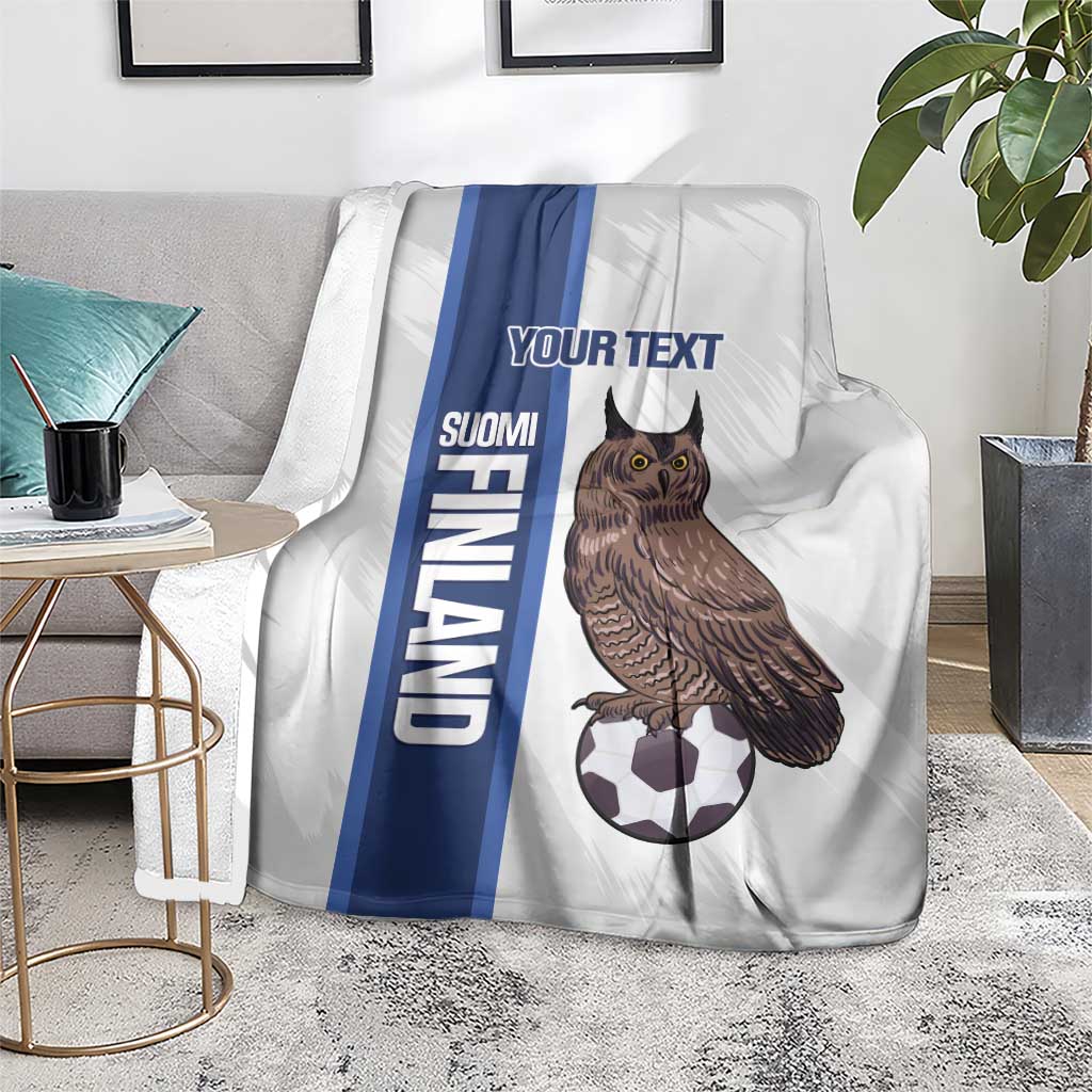 Custom Finland Football Blanket Suomi Come On Huuhkajat