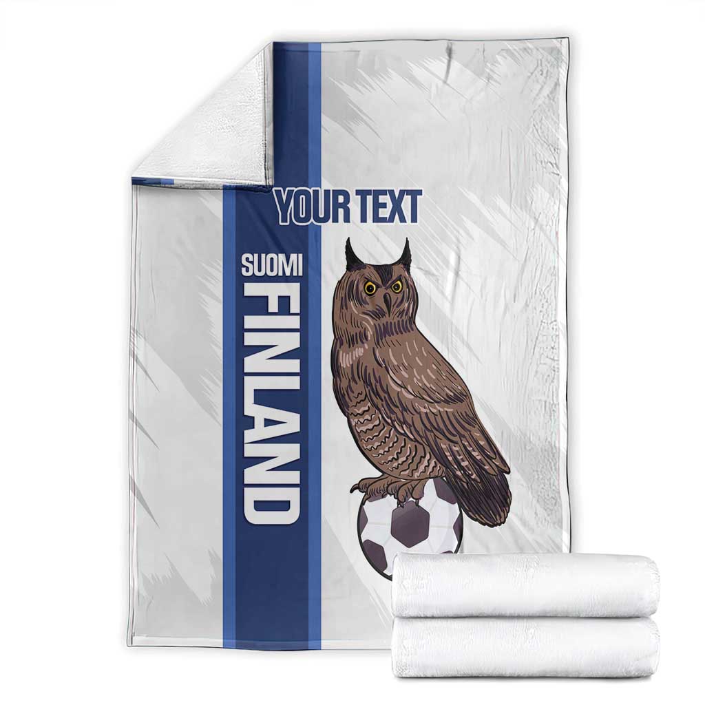 Custom Finland Football Blanket Suomi Come On Huuhkajat