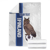 Custom Finland Football Blanket Suomi Come On Huuhkajat