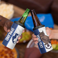 Custom Finland Football 4 in 1 Can Cooler Tumbler Suomi Come On Huuhkajat