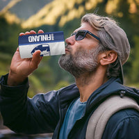 Custom Finland Football 4 in 1 Can Cooler Tumbler Suomi Come On Huuhkajat