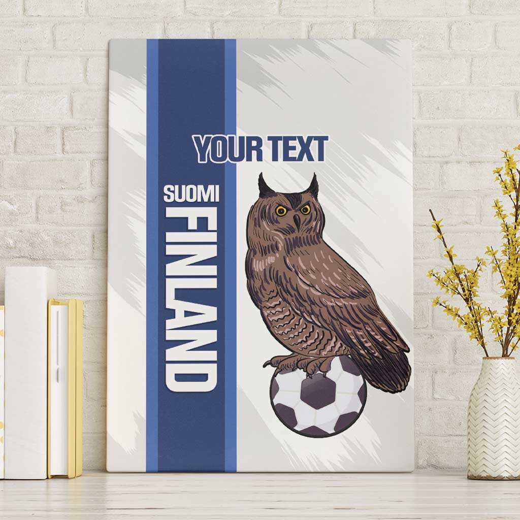 Custom Finland Football Canvas Wall Art Suomi Come On Huuhkajat