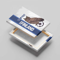 Custom Finland Football Canvas Wall Art Suomi Come On Huuhkajat