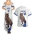 Custom Finland Football Couples Matching Summer Maxi Dress and Hawaiian Shirt Suomi Come On Huuhkajat