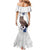 Custom Finland Football Family Matching Mermaid Dress and Hawaiian Shirt Suomi Come On Huuhkajat