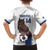 Custom Finland Football Family Matching Off The Shoulder Long Sleeve Dress and Hawaiian Shirt Suomi Come On Huuhkajat