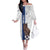 Custom Finland Football Family Matching Off The Shoulder Long Sleeve Dress and Hawaiian Shirt Suomi Come On Huuhkajat