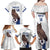 Custom Finland Football Family Matching Off Shoulder Maxi Dress and Hawaiian Shirt Suomi Come On Huuhkajat