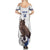 Custom Finland Football Family Matching Summer Maxi Dress and Hawaiian Shirt Suomi Come On Huuhkajat