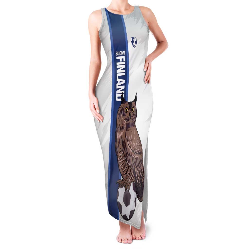 Custom Finland Football Family Matching Tank Maxi Dress and Hawaiian Shirt Suomi Come On Huuhkajat