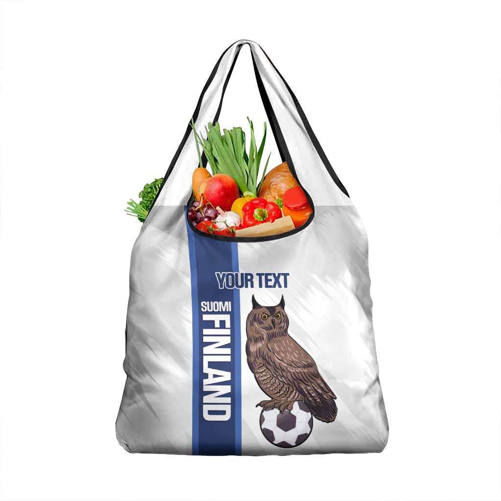 Custom Finland Football Grocery Bag Suomi Come On Huuhkajat