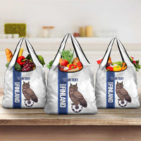 Custom Finland Football Grocery Bag Suomi Come On Huuhkajat