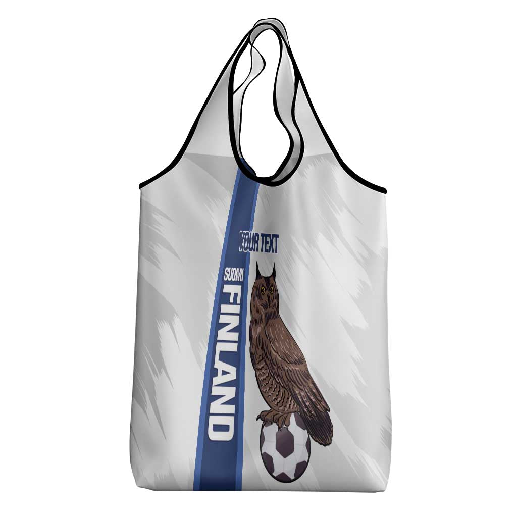 Custom Finland Football Grocery Bag Suomi Come On Huuhkajat
