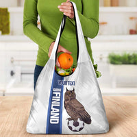 Custom Finland Football Grocery Bag Suomi Come On Huuhkajat