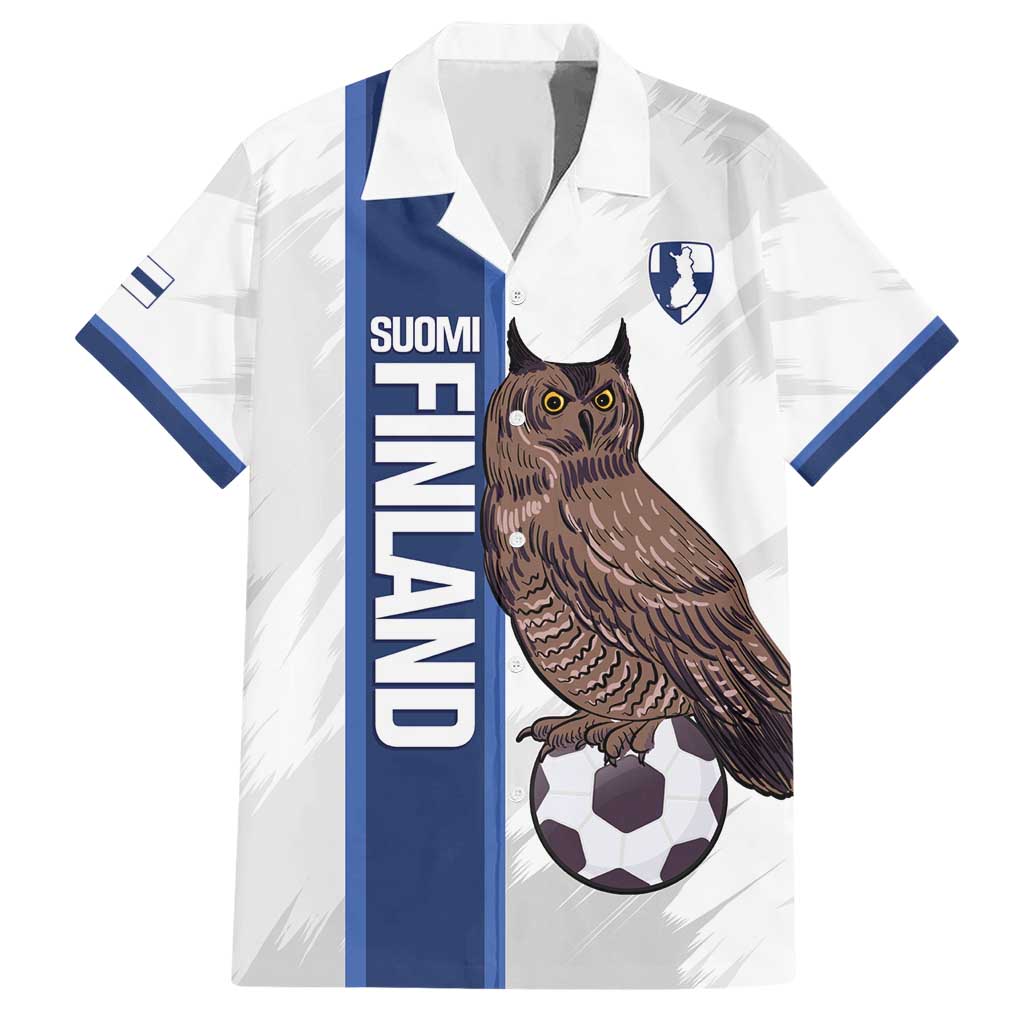 Custom Finland Football Hawaiian Shirt Suomi Come On Huuhkajat
