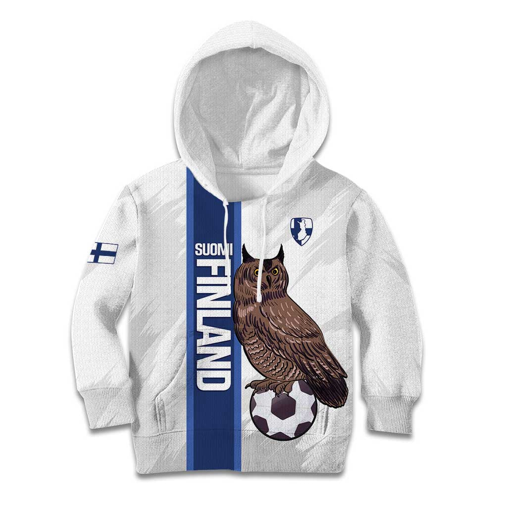 Custom Finland Football Kid Hoodie Suomi Come On Huuhkajat