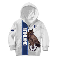 Custom Finland Football Kid Hoodie Suomi Come On Huuhkajat