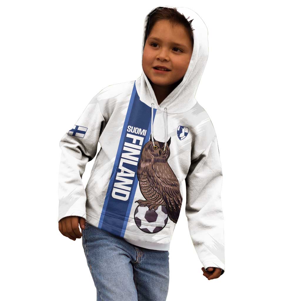 Custom Finland Football Kid Hoodie Suomi Come On Huuhkajat
