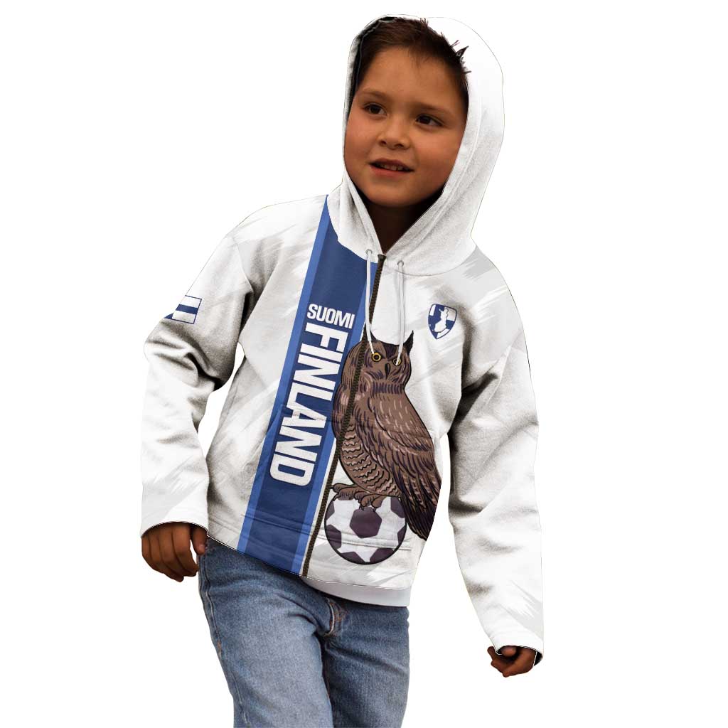 Custom Finland Football Kid Hoodie Suomi Come On Huuhkajat