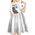 Custom Finland Football Kid Short Sleeve Dress Suomi Come On Huuhkajat
