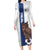 Custom Finland Football Long Sleeve Bodycon Dress Suomi Come On Huuhkajat