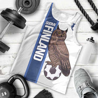Custom Finland Football Men Tank Top Suomi Come On Huuhkajat