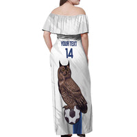 Custom Finland Football Off Shoulder Maxi Dress Suomi Come On Huuhkajat
