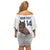 Custom Finland Football Off Shoulder Short Dress Suomi Come On Huuhkajat