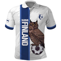Custom Finland Football Polo Shirt Suomi Come On Huuhkajat