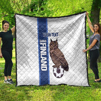 Custom Finland Football Quilt Suomi Come On Huuhkajat