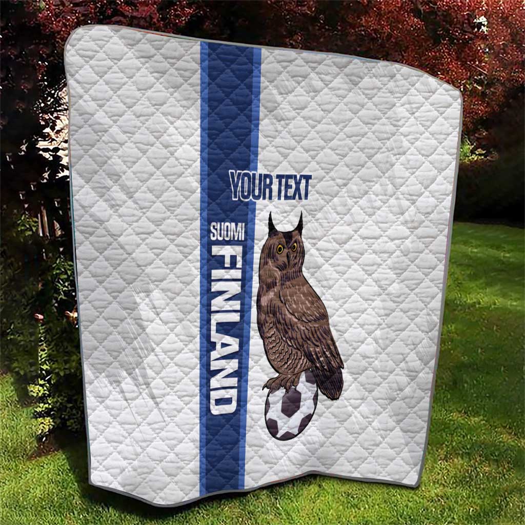 Custom Finland Football Quilt Suomi Come On Huuhkajat