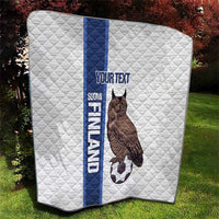 Custom Finland Football Quilt Suomi Come On Huuhkajat