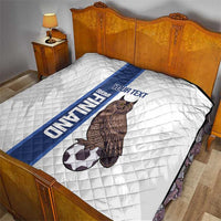 Custom Finland Football Quilt Suomi Come On Huuhkajat